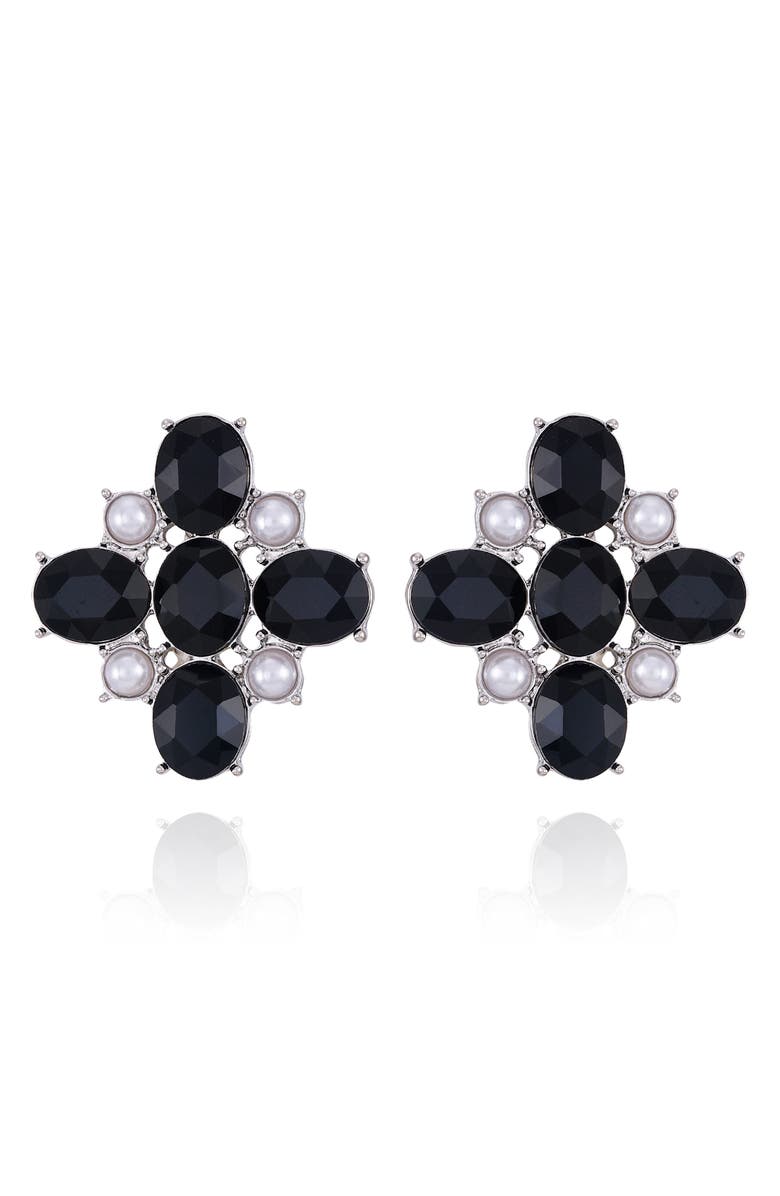 GUESS Crystal Clip-On Earrings, Main, color, Silver Tone