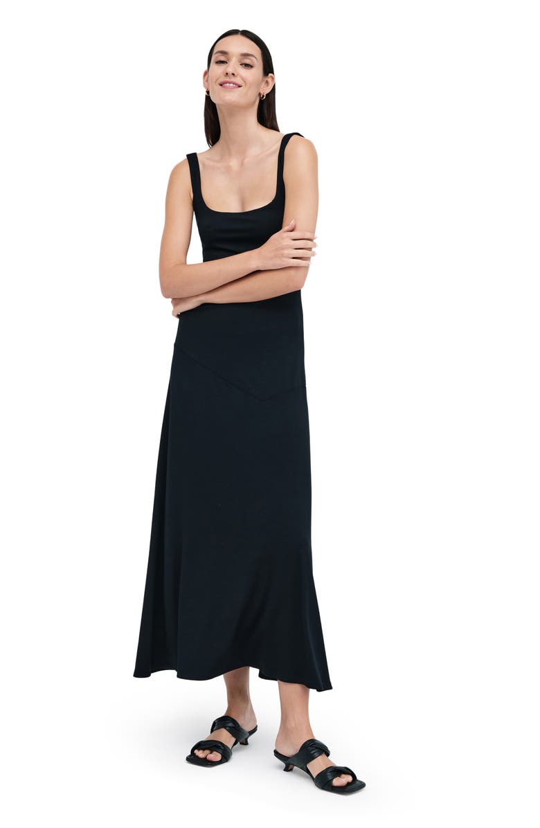 Marcella Margot Sleeveless Midi Dress, Alternate, color, Black