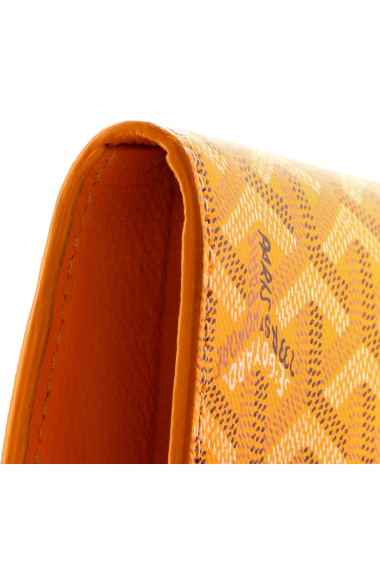 Pre-Owned Goyard Chypre Wallet on Strap Coated Canvas with Leather, Alternate, color, Orange