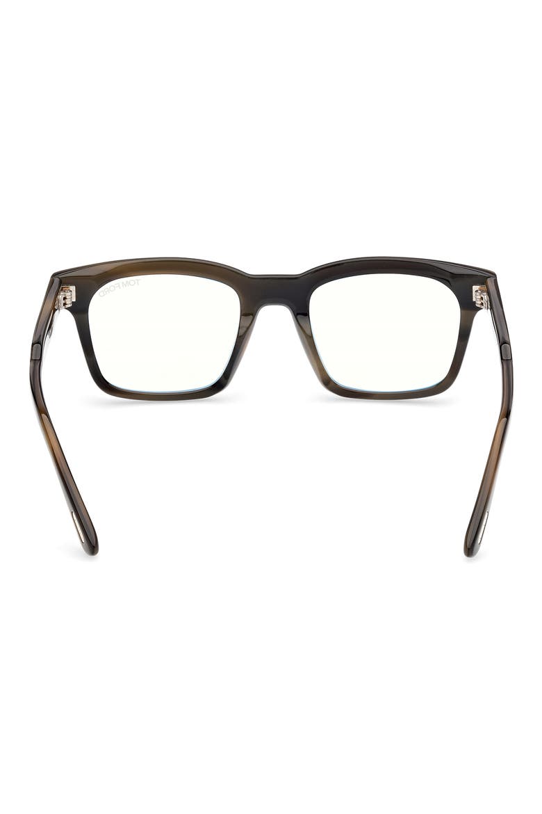 51mm Square Optical Glasses, Alternate, color, SHINY KHAKI GREEN HAVANA