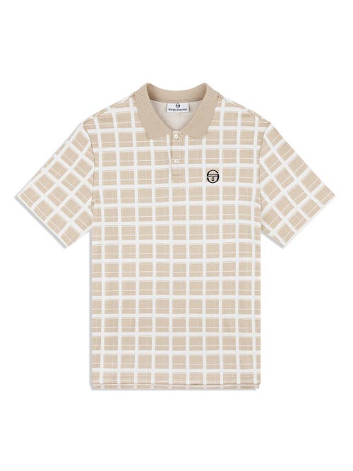 Sergio Tacchini Damarindo Check Polo In Neutral