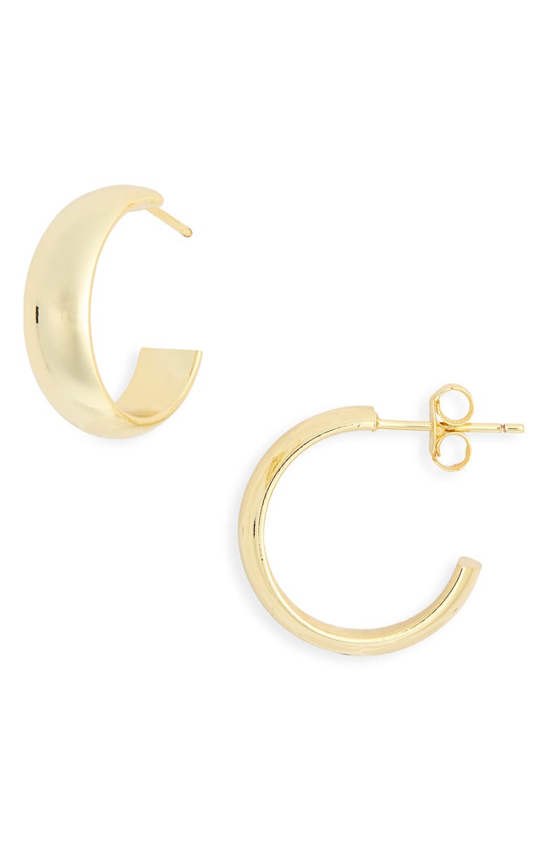 ARGENTO VIVO Ribbon Huggie Hoop Earrings, Main, color, Gold