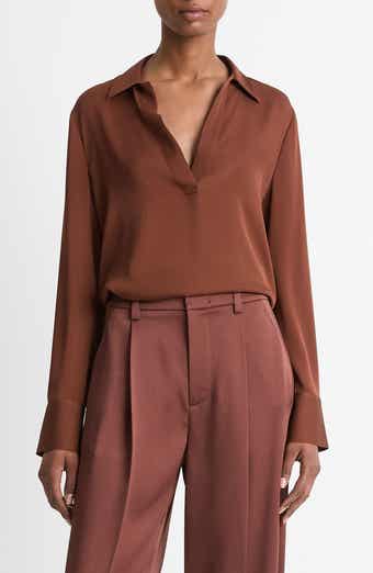 Vince Silk Blend Polo Shirt