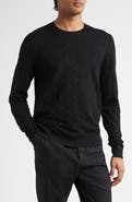 Dolce&Gabbana Logo Jacquard Silk Crewneck Sweater
