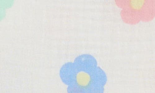 Jessica Simpson Floral Cotton Gauze Dress & Hat Set In Multi