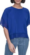 DKNY Mixed Media Dolman Sleeve Top