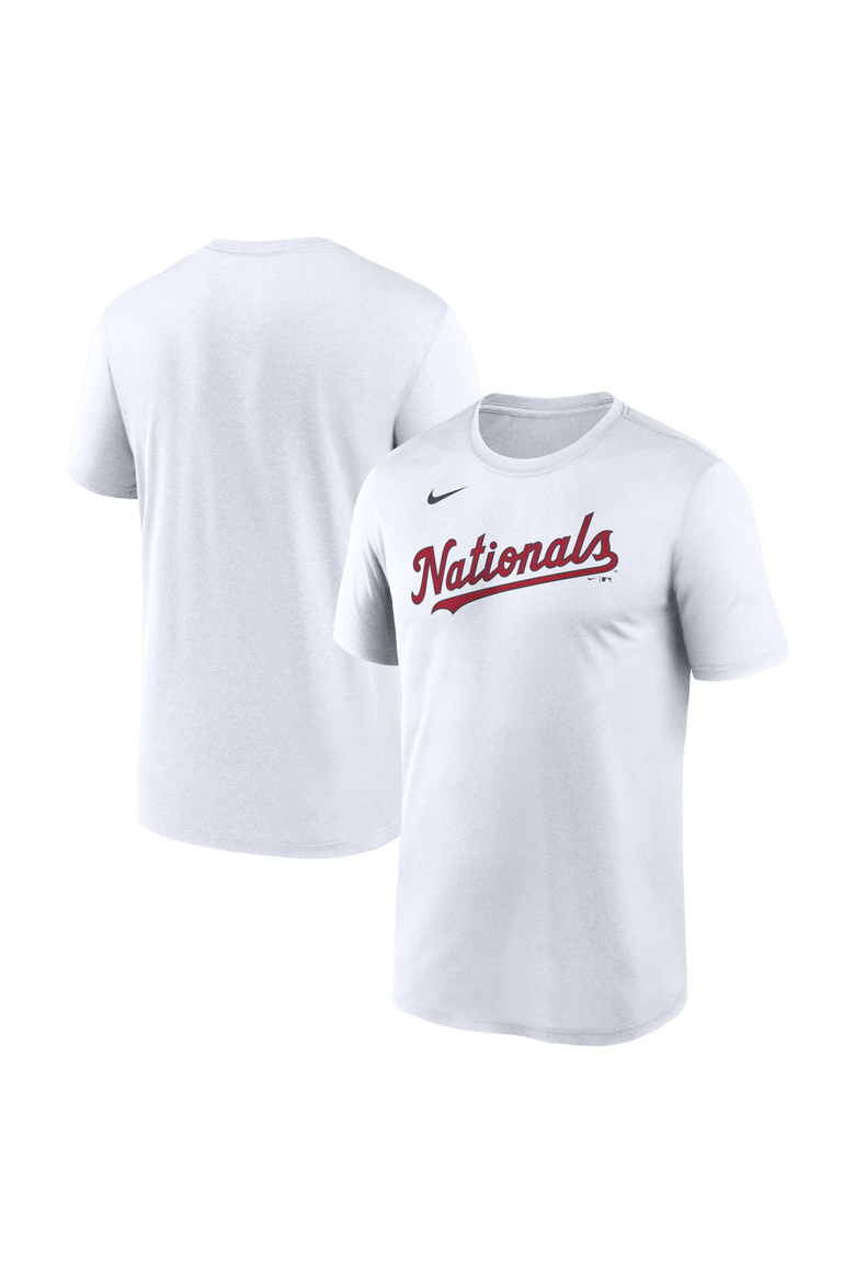 Men's Nike White Washington Nationals New Legend Wordmark Dri-FIT T-Shirt, Main, color, White