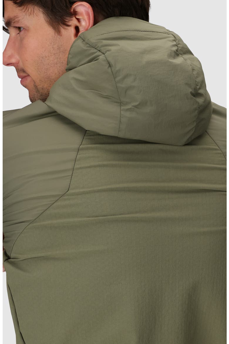 Shadow Hybrid Hooded Water Resistant Jacket, Alternate, color, RANGER GREEN
