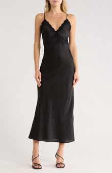 Leith Lace Trim Satin Maxi Dress