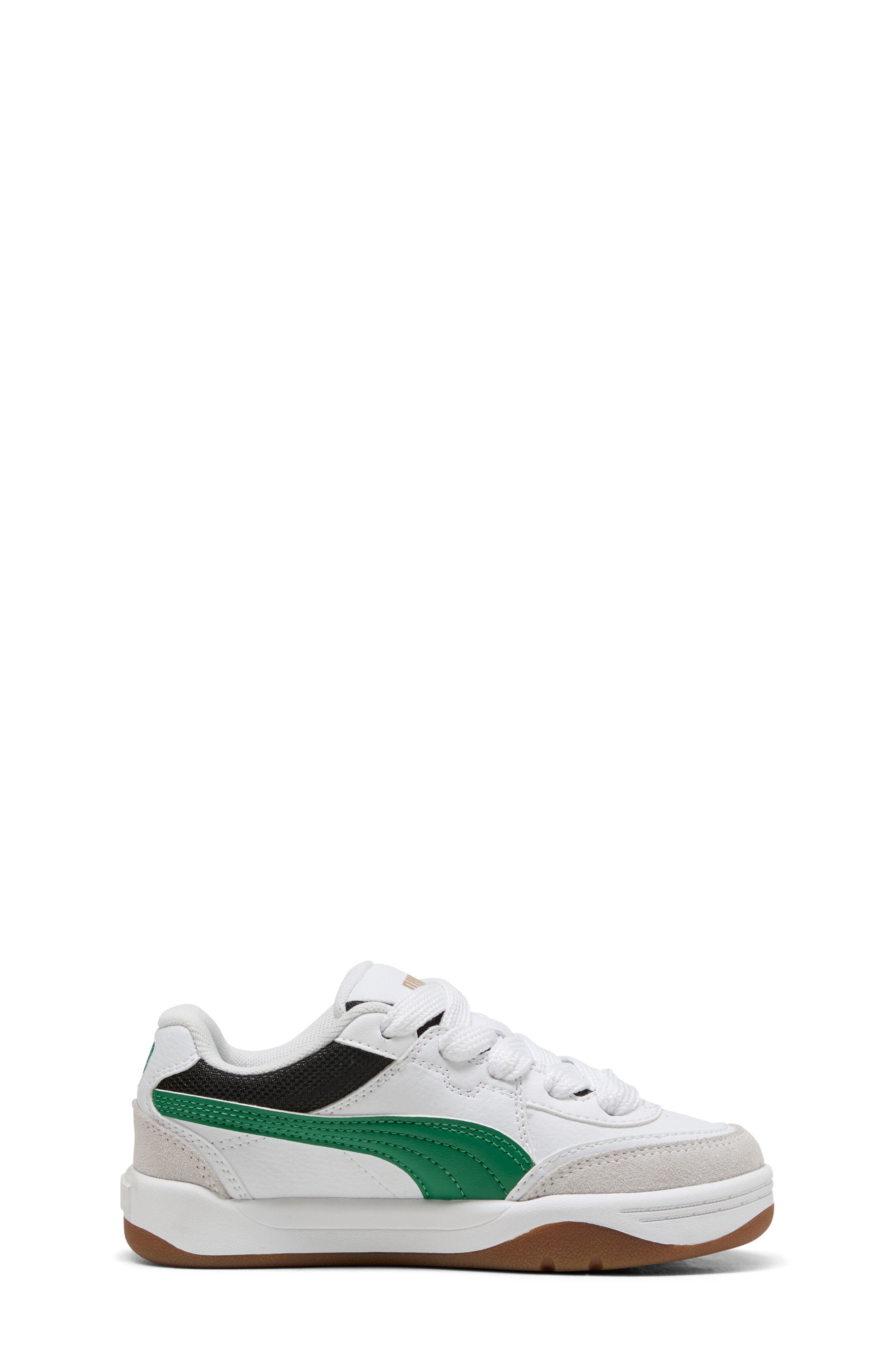 PUMA Kids' Park Lifestyle Sk8 Sneaker, Alternate, color, Puma White/ Green/ Gold