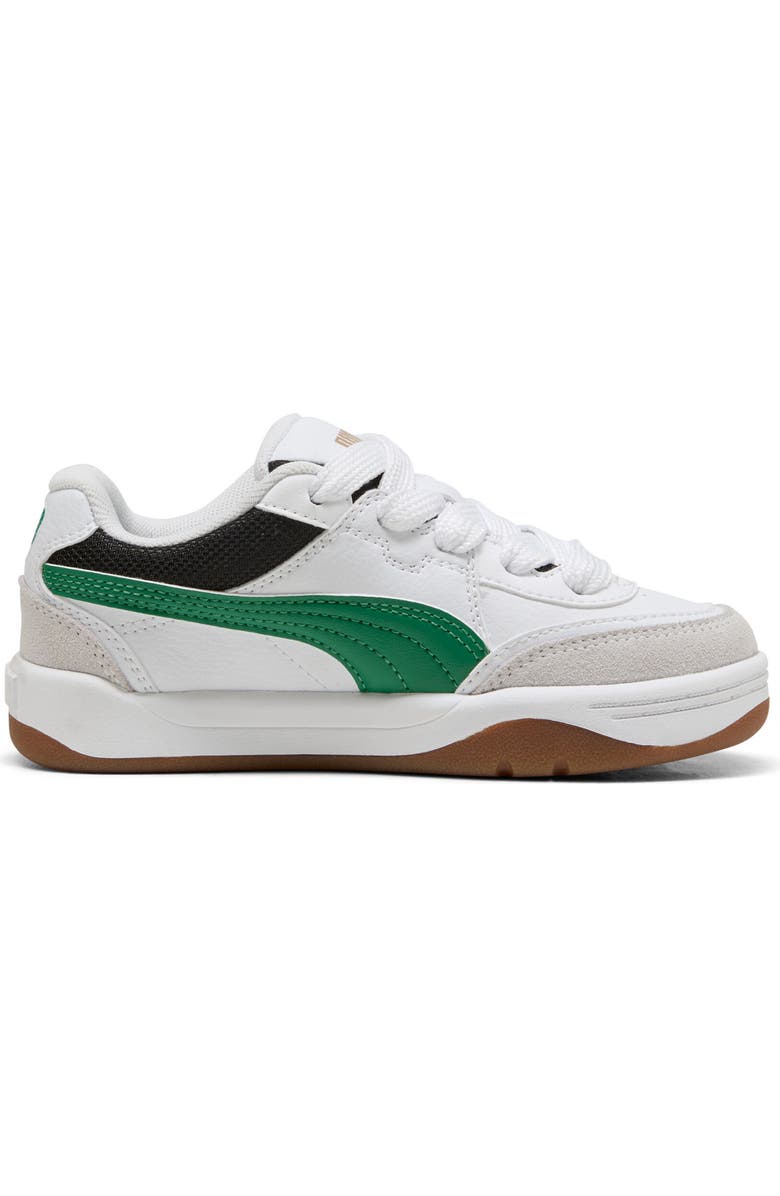 PUMA Kids' Park Lifestyle Sk8 Sneaker, Alternate, color, Puma White/ Green/ Gold