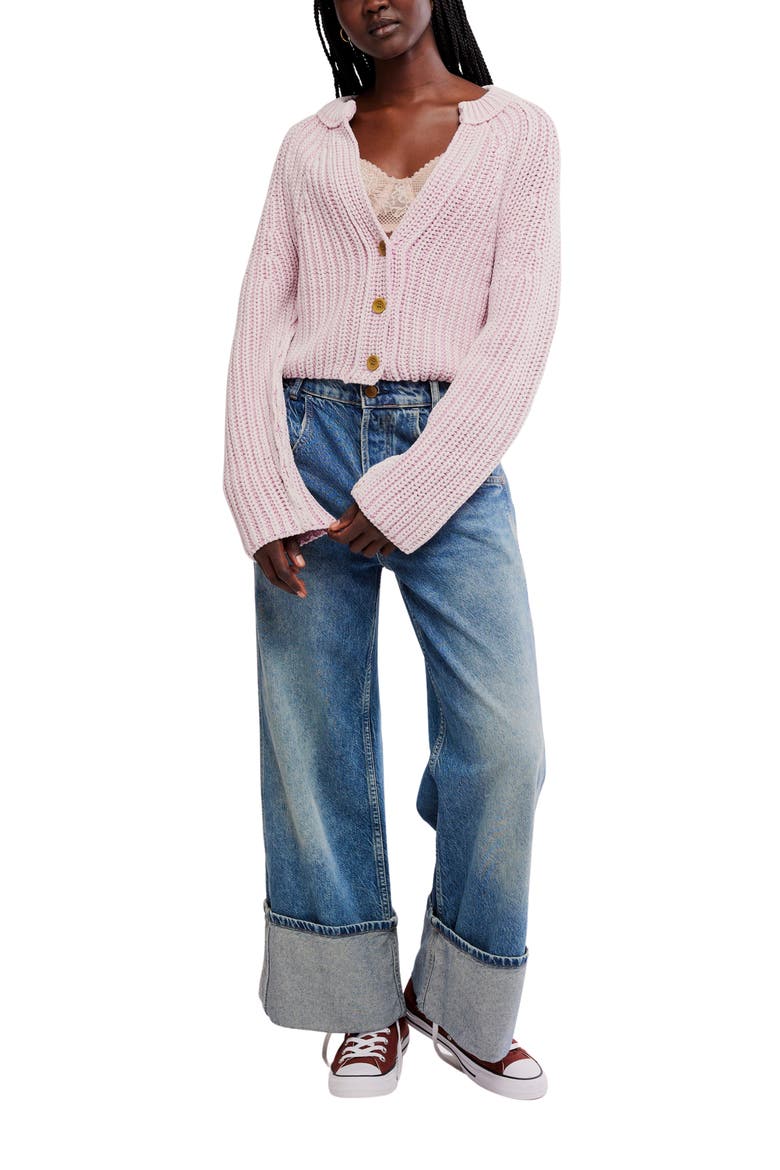 Sweet Nothing Cotton Cardigan, Alternate, color, LILAC BLOOM