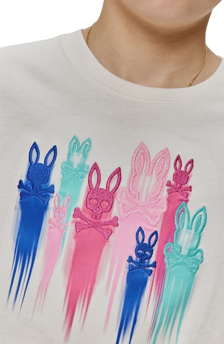 Psycho Bunny Kids' Cosmo Embroidered Graphic T-Shirt, Alternate, color, Pristine