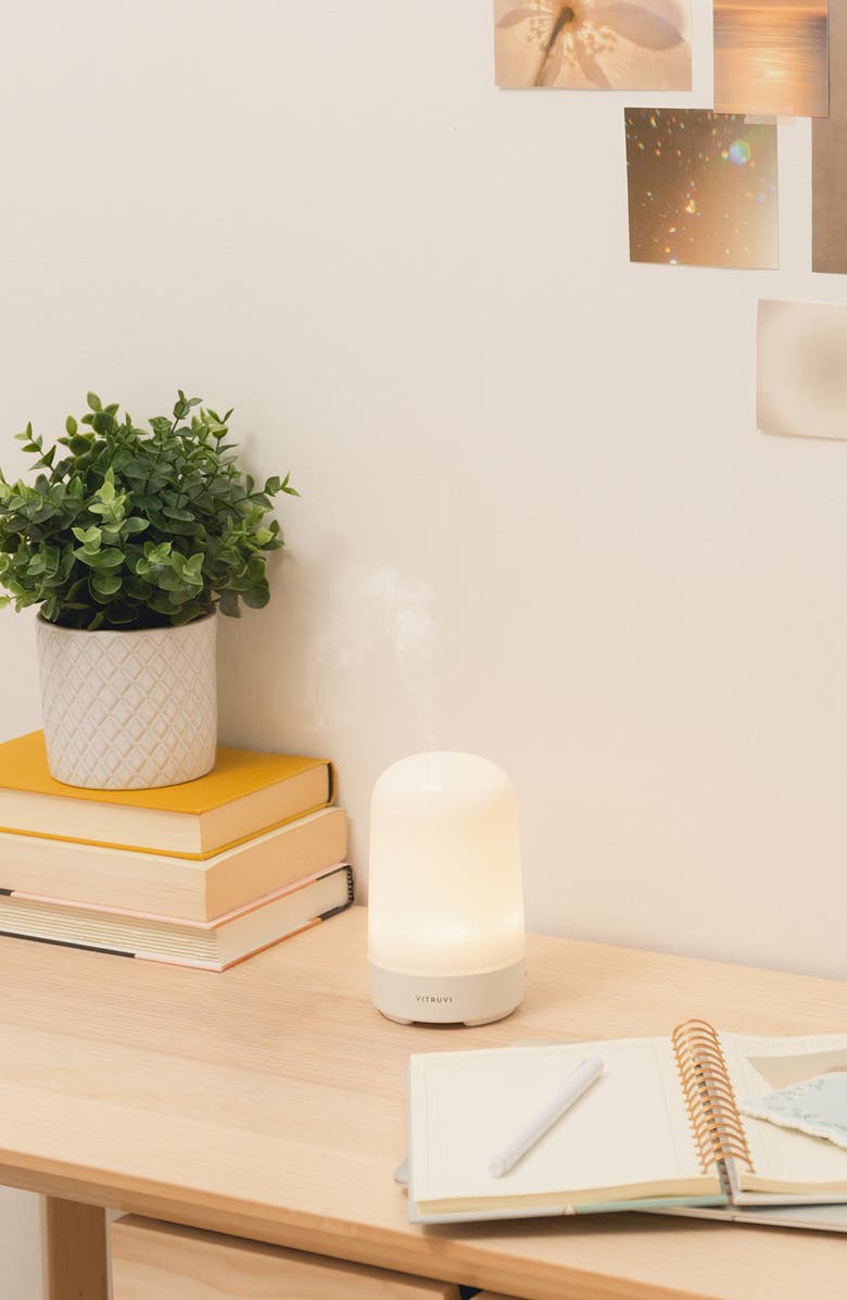 Vitruvi Glow Essential Oil Diffuser Bundle (Limited Edition) $100 Value, Alternate, color, White