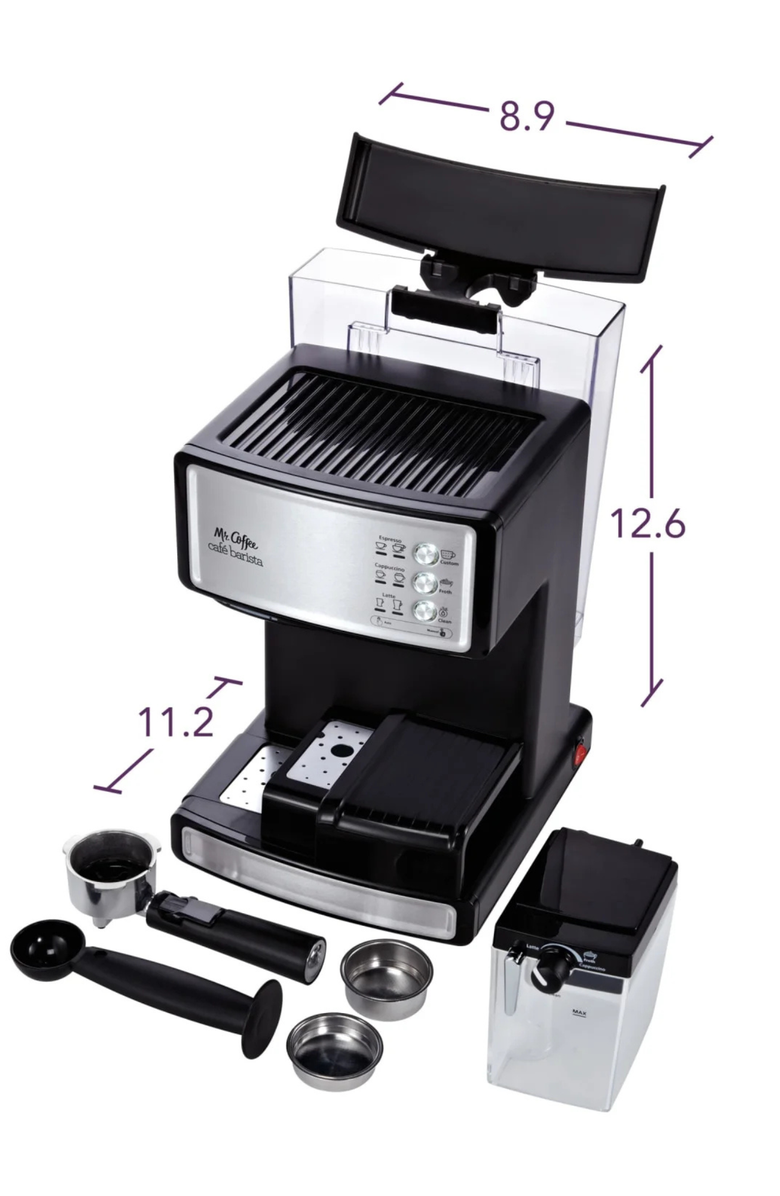 Mr. Coffee Café Barista, Alternate, color, Stainless Steel