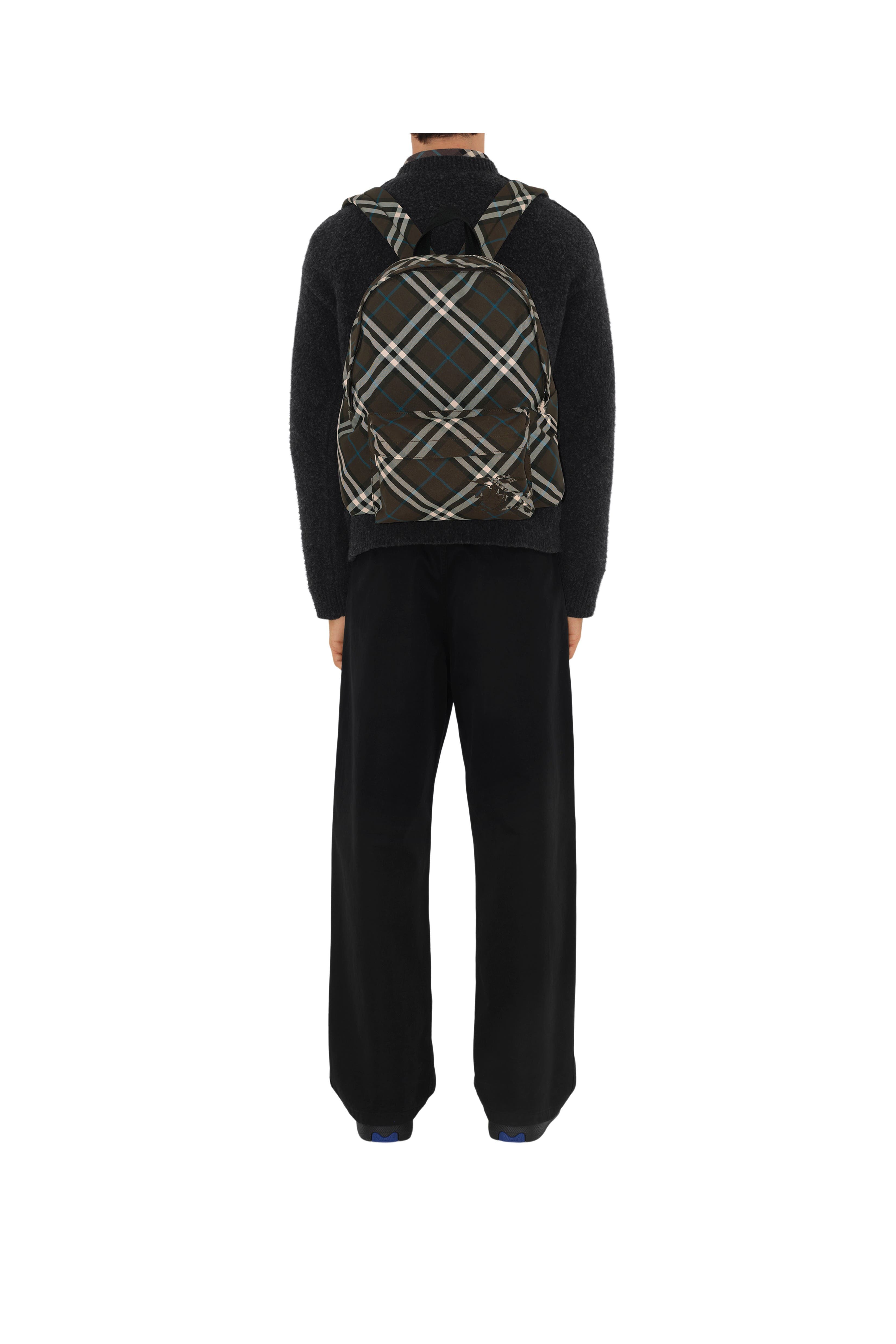 Burberry Check Backpack, Alternate, color, Snug