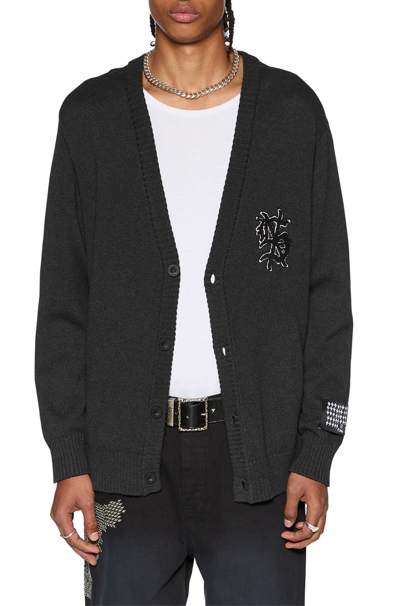 Ksubi Dug Out Relaxed Fit Cotton Cardigan, Main, color, 