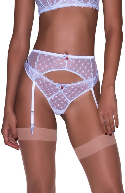 Love Lock Embroidered Garter Belt
