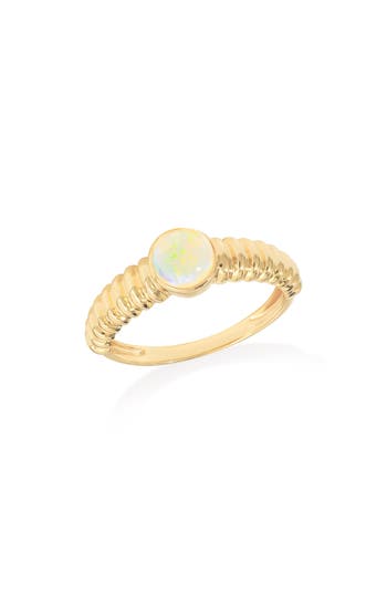 Ys Gems Ethiopian Opal Ring In Gold