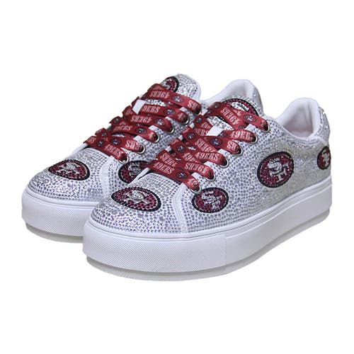 Cuce White San Francisco 49ers Crystal Team Logo Sneakers