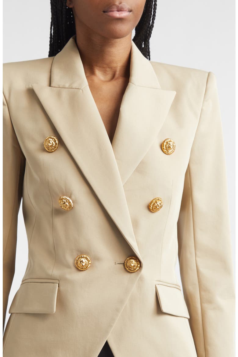 6-Button Double Breasted Gabardine Cutaway Jacket, Alternate, color, 0AN SAND