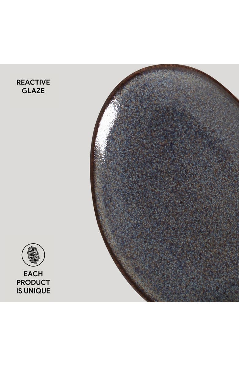 Porto Brasil Oval Dessert Plate Set of 6, Alternate, color, Titanium