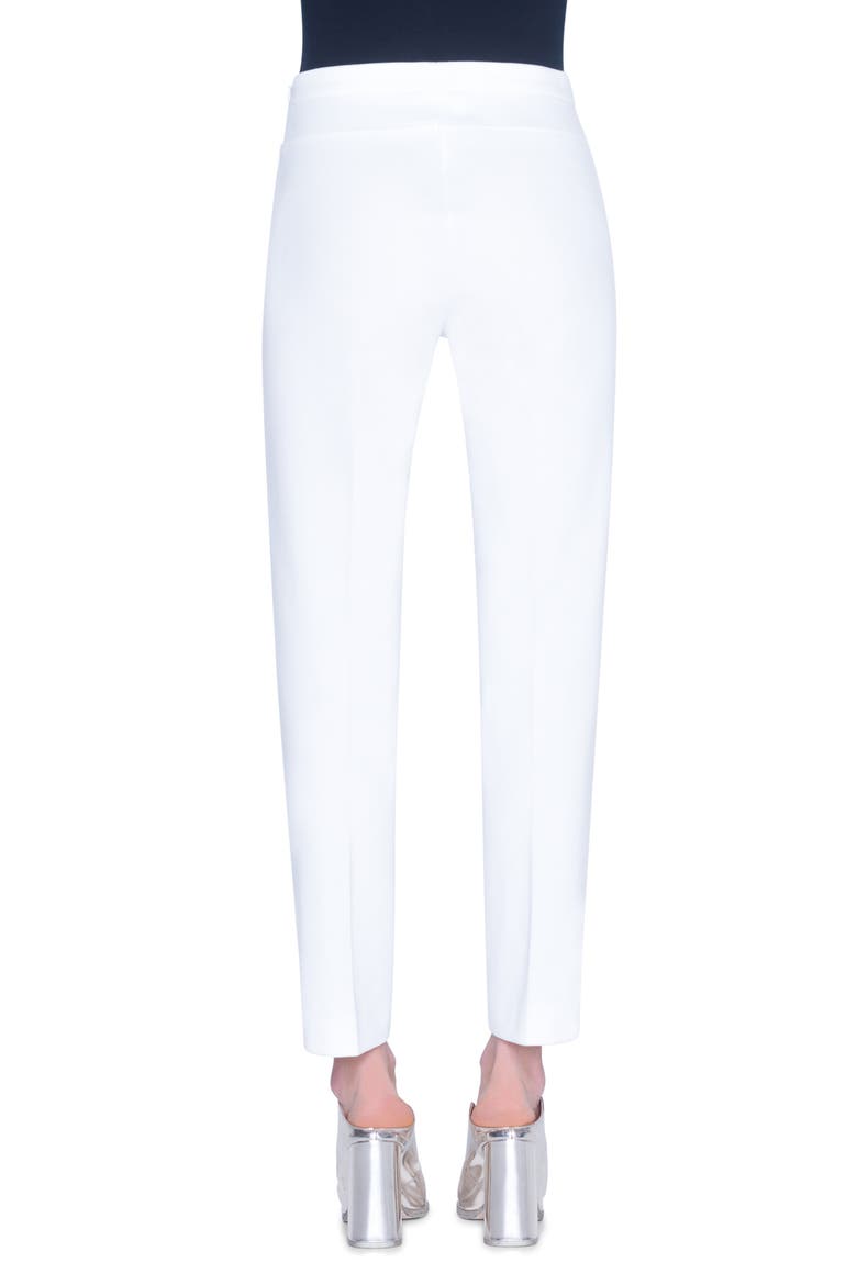 Franca Tulle Trim Luna Cutout Ankle Pants, Alternate, color, CREAM