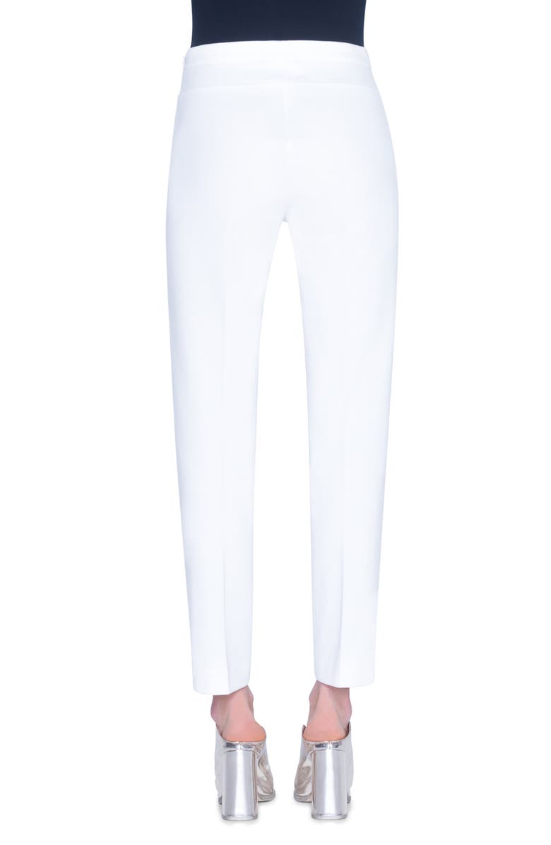 Akris punto Franca Tulle Trim Luna Cutout Ankle Pants, Alternate, color,