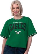 STARTER Women's Starter Kelly Green Philadelphia Eagles Vintage Ace Cropped T-Shirt
