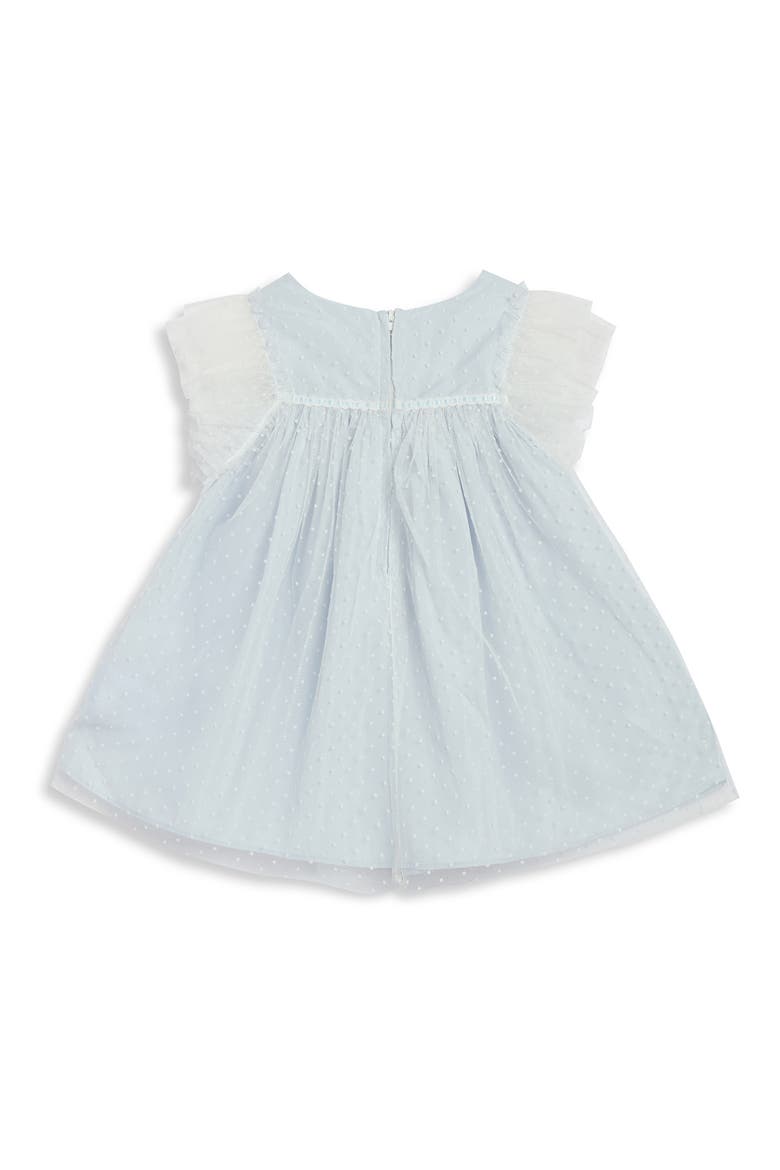 Lilly Mesh Dot Float Dress & Bloomers Set, Alternate, color, BLUE