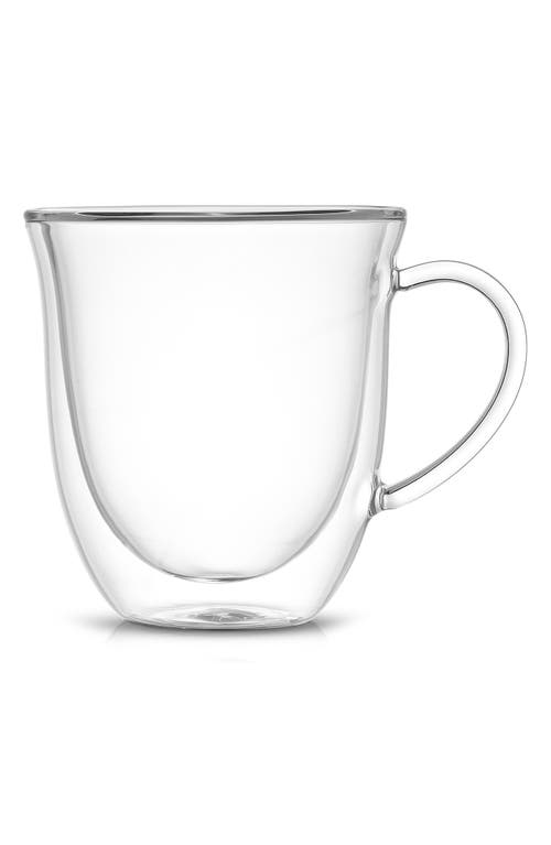 Joyjolt Serene Double Wall Coffee Mugs Set Of 2 In Transparent