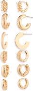 NORDSTROM RACK 6-Pack Assorted Hoop Earrings