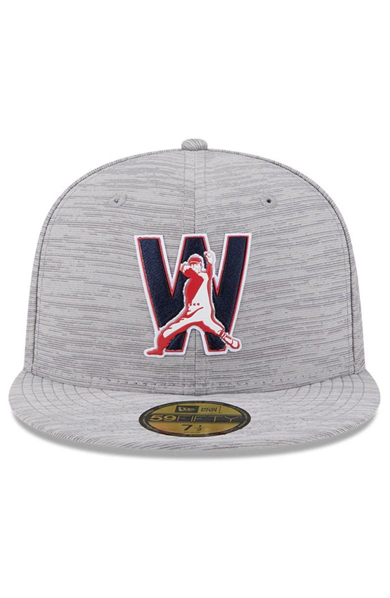 New Era Men's New Era  Gray Washington Nationals 2023 Clubhouse 59FIFTY Fitted Hat, Alternate, color, 