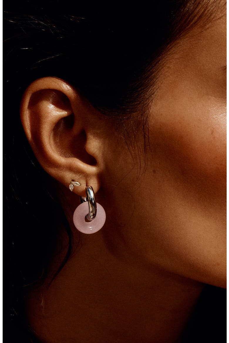 Rio Washer Hoop Earrings, Alternate, color, GOLD