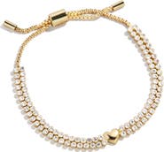 BaubleBar Heart Double Tennis Slider Bracelet