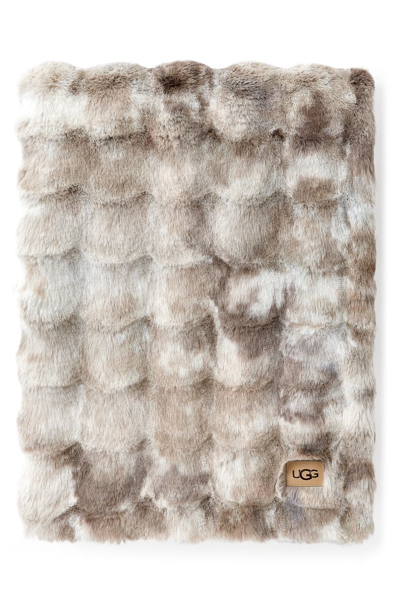 UGG<sup>®</sup> Theda Faux Fur Throw Blanket, Alternate, color,