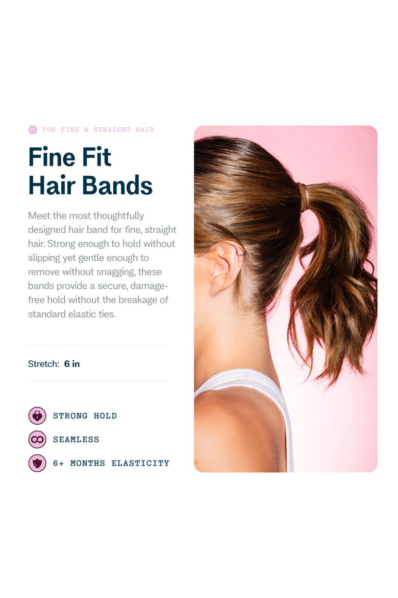 Fine Fit Hair Bands, Alternate, color, Light Brown