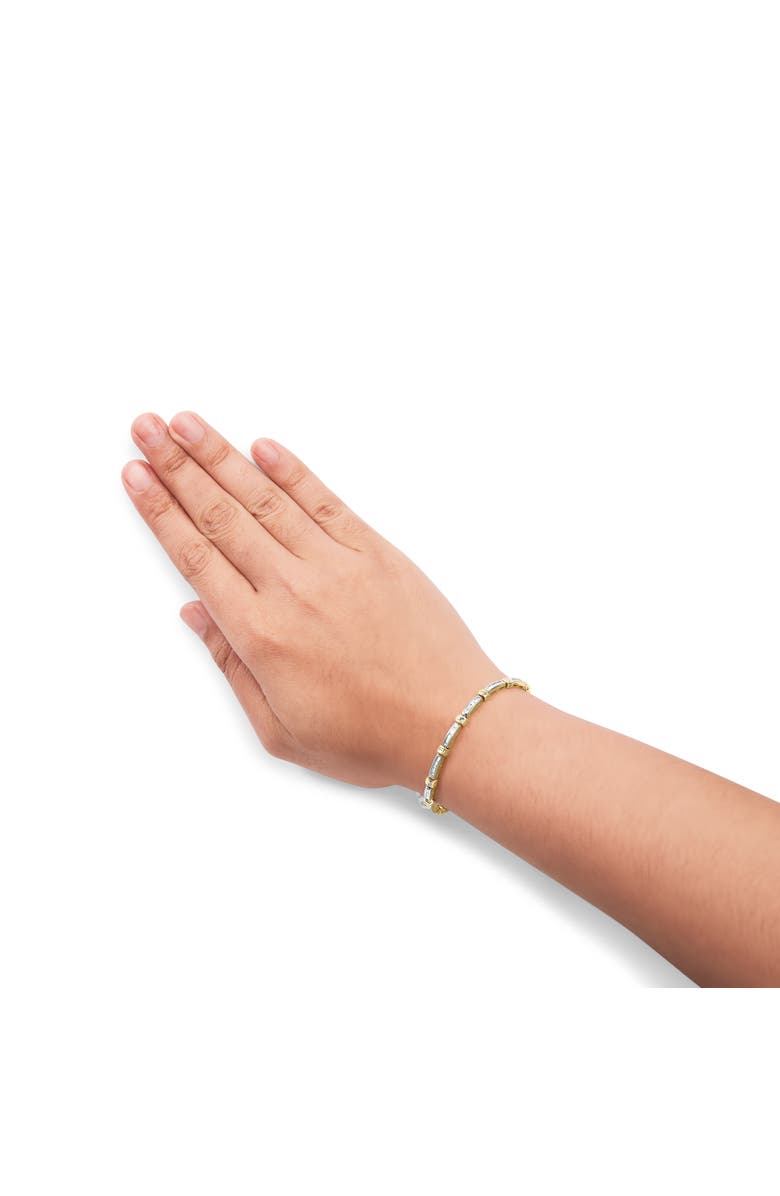 Haus of Brilliance 14K Yellow Gold 1.00 Cttw Baguette Diamond Channel Link Bracelet, Alternate, color, Yellow Gold