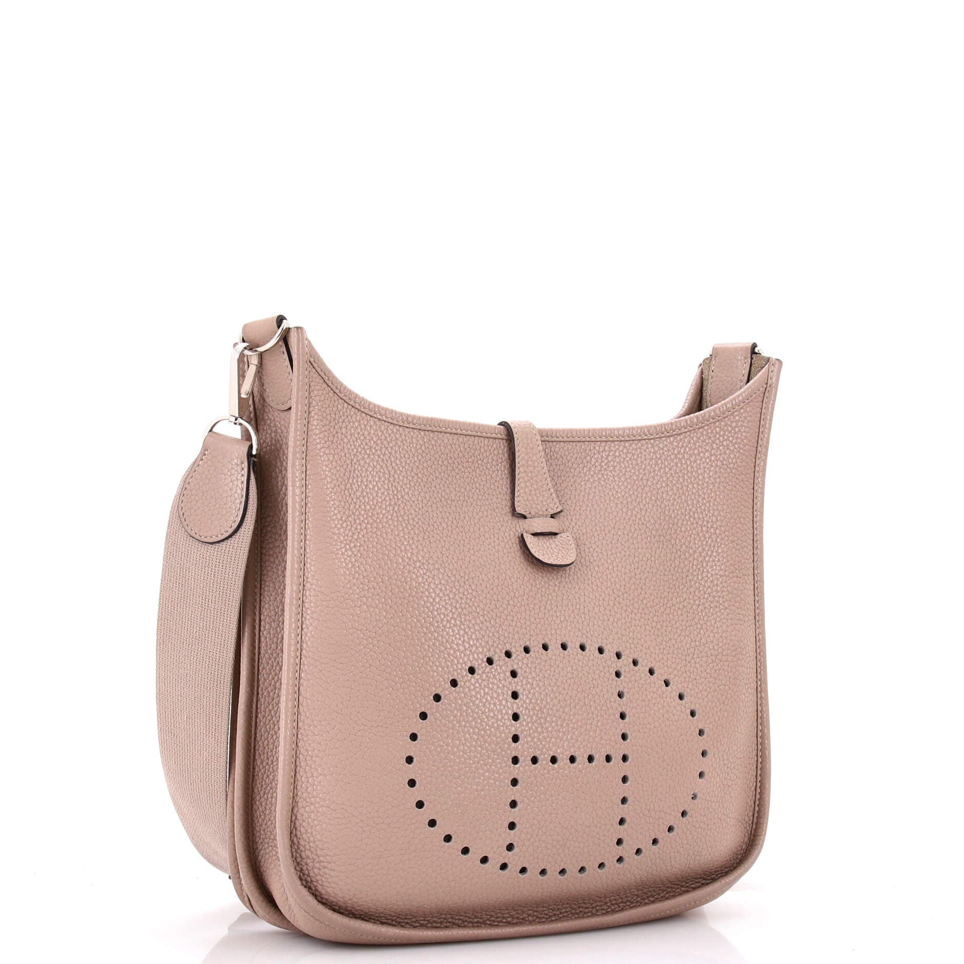 Pre-Owned Hermes Evelyne Bag Gen III Clemence PM, Alternate, color, Gris Tourterelle