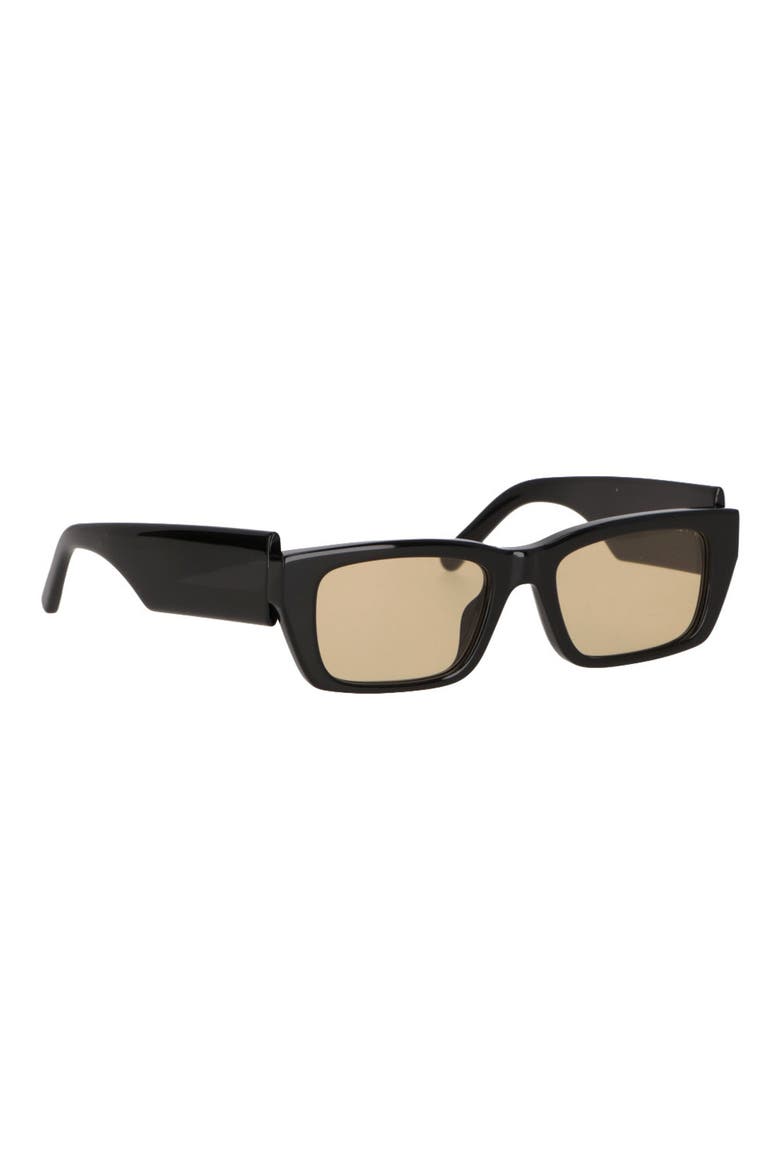 Palm Rectangular Sunglasses, Alternate, color, BLACK - YELLOW