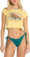 Billabong Going on Vacay Crop Graphic T-Shirt