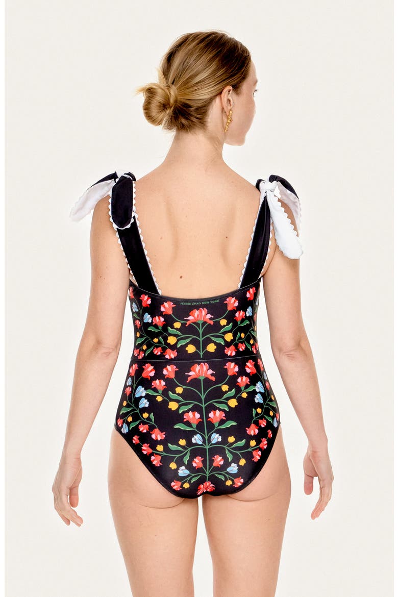 Day/Night Glow Reversible One-Piece Swimsuit, Alternate, color, Black