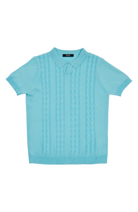 Kids' Cable Knit Polo Sweater (Little Kid & Big Kid)