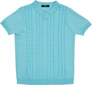 XRAY Kids' Cable Knit Polo Sweater