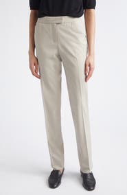 Lafayette 148 New York Irving Straight Leg Stretch Wool Pants