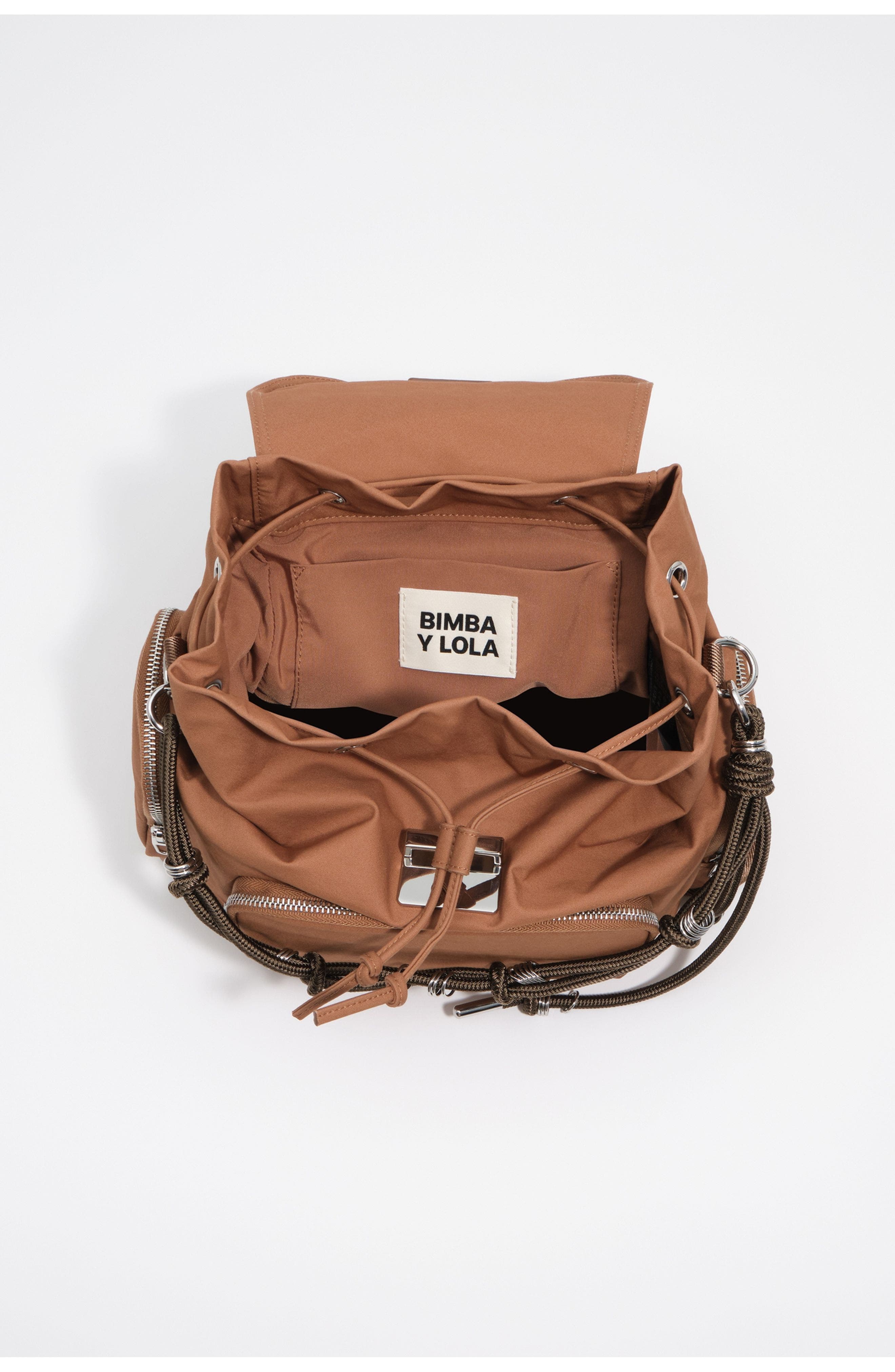 Cotton Pocket Backpack, Alternate, color, LIGHT BROWN