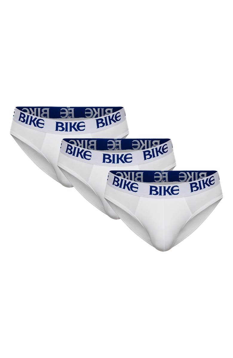 BIKE 3-Pack Stretch Cotton Briefs, Alternate, color, White