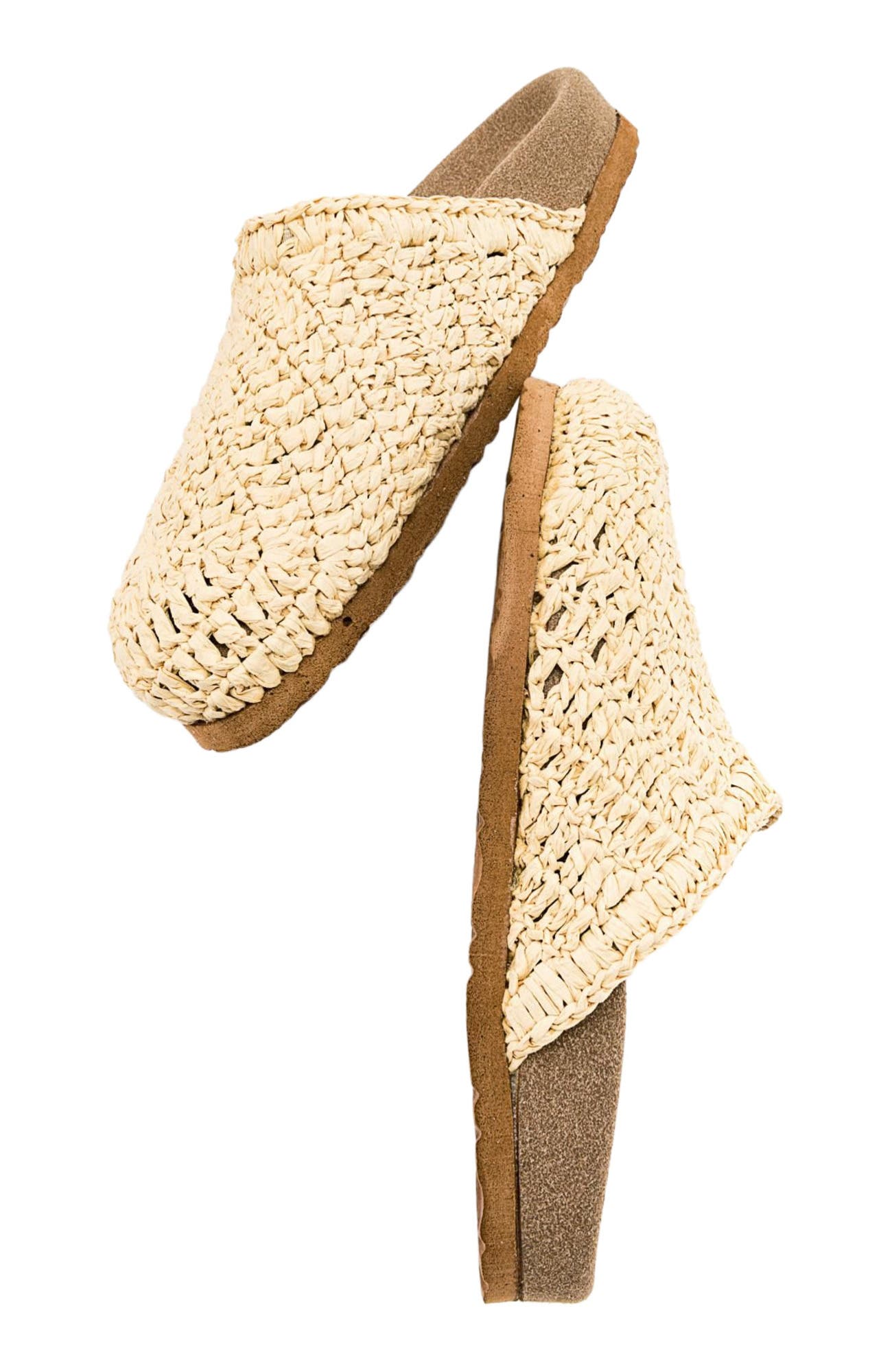 Prologue Shoes LOOP Woven Slide Sandal, Alternate, color, Beige Faux Leather