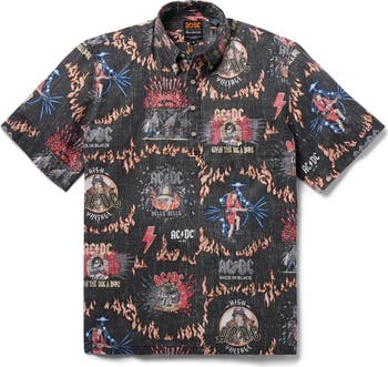 Reyn Spooner AC/DC Classic Fit Short Sleeve Button-Down Pullover Shirt ...
