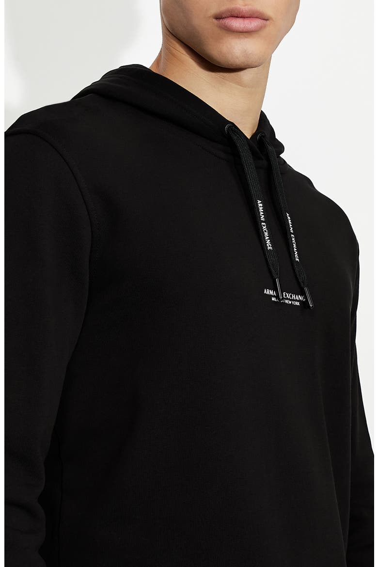 Milano New York Graphic Cotton Hoodie, Alternate, color, SOLID BLACK